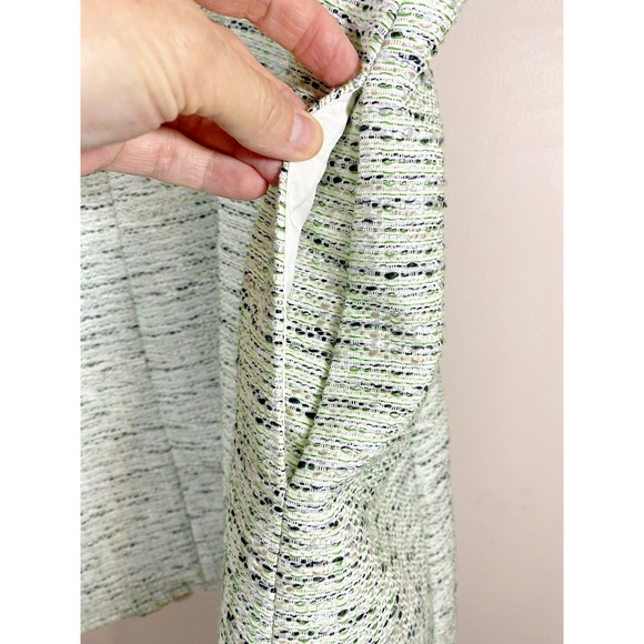 Gal Meets Glam Dress Size 14 Tweed Short Sleeve Lined Fit & Flare Classic Preppy - Picture 3 of 6